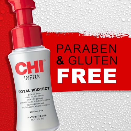 CHI Total Protect Defense Lotion, Lightweight Lotion For Locking In Moisture & Protecting Hair From Heat, Sulfate, Paraben, & Cruelty-Free, 2 Oz