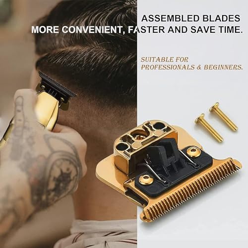 3pcs Trimmer Replacement Blade for Trimmer FX787 & FX726,DLC 2.0 Blades Compatible with Barberology Trimmer Blades,GOLD