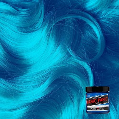 Semi Permanent Hair Dye - Vibrant Blue Atomic Turquoise 4 oz 2 Pack