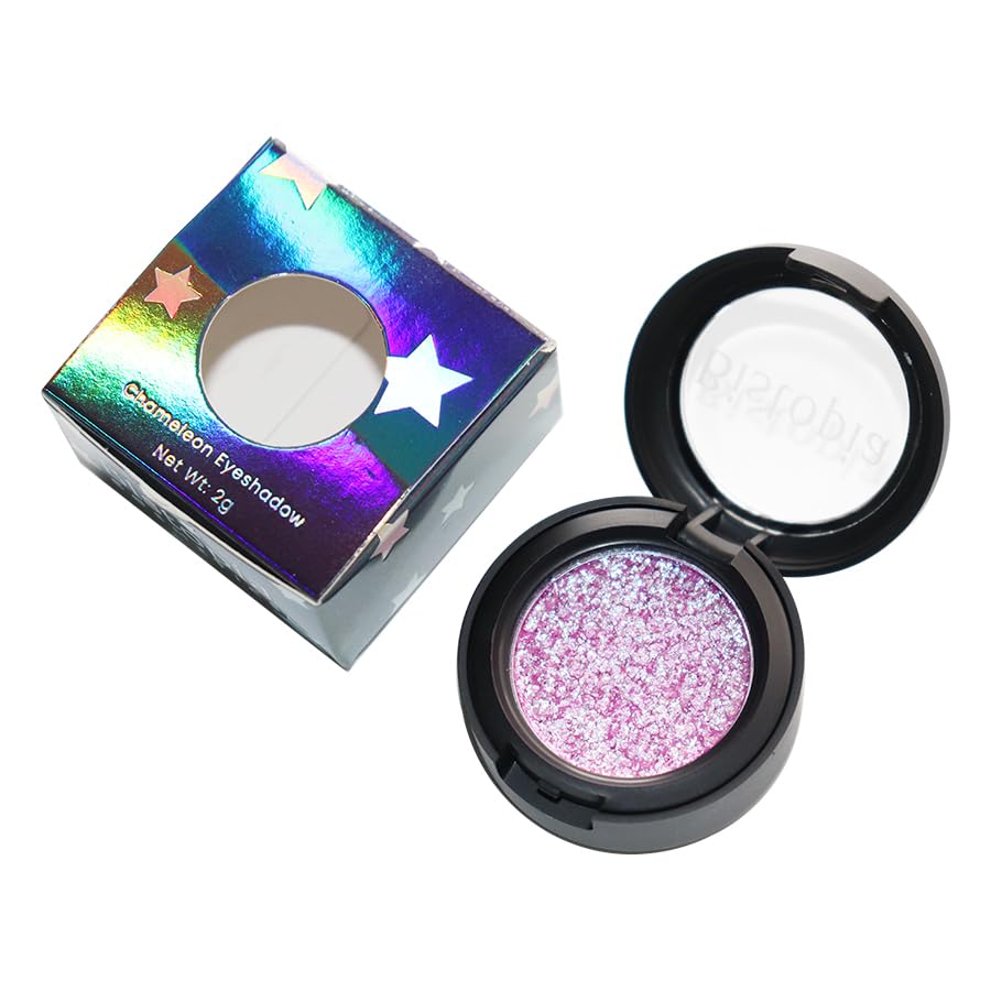 Bistopia Glitter Eyeshadow Collection, 14 Shades, Shimmer Pressed Powder, Metallic and Iridescent Colors (Solar Delirium)