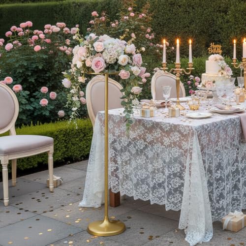 4pcs Gold Metal Wedding Flower Stand - Adjustable 39.4" Tall Table Centerpieces