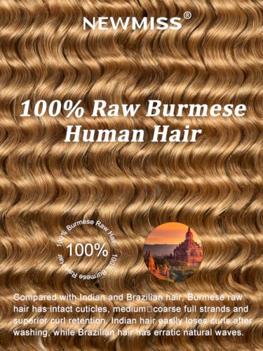 Honey Blonde Curly Feather Crochet Hair Extensions - 14 Inch, 50g - Pre-Separated Knots, Reusable Human Hair