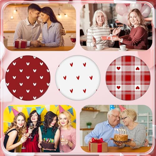 Geetery 240 Pcs Heart Compact Mirrors Gifts Bulk Mini Small Circle Portable Pocket Purse Red Love Heart Mirrors for Makeup Travel Women Mother Friends Adults Office Coworker Employee Team Staff Gifts