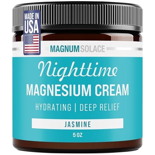 Magnum Solace Nighttime Magnesium Cream ? Soothing Relief & Relaxation, Highly Concentrated Magnesium for Muscles & Joints ? Apply to Legs or Feet Before Bed ? Skin-Friendly