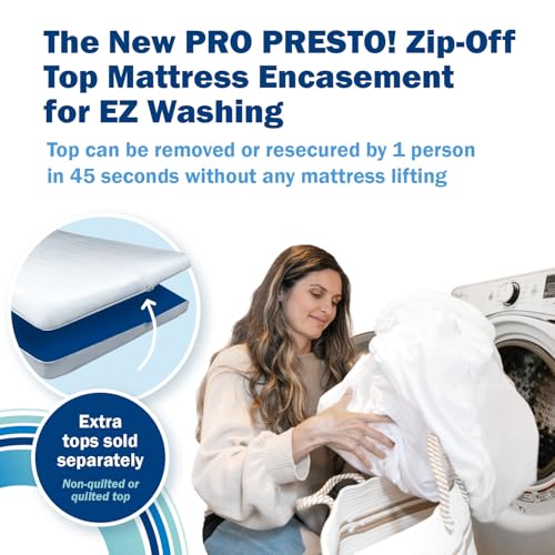 King Size Waterproof Mattress Encasement with Zip-Off Top - Bed Bug & Allergen Proof