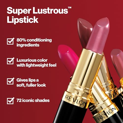 Revlon Super Lustrous Lipstick Gift Set 5 Shades - 0.15 Oz Each, Multicolor