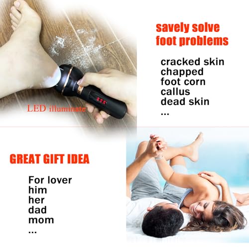 CIVYPRO Black Electric Foot Callus Remover Rechargeable Pedicure Tool Waterproof