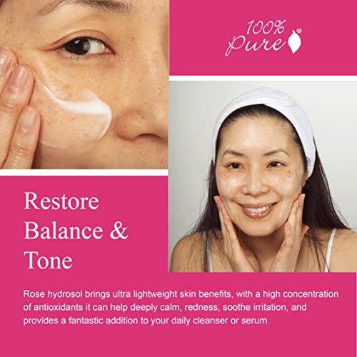 Rose Water Hydrating Facial Mist with Hyaluronic Acid & Squalane - 1.7 oz