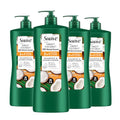 Suave Smooth & Shiny 2-in-1 Shampoo & Conditioner with Coconut Oil - Old Packaging, 4 Pack