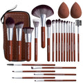 BS-MALL 22 Pcs Makeup Brush Set with 2 Sponges & EVA Case - Travel Friendly Professional Cosmetics Kit