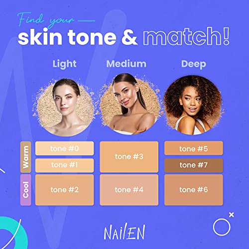 Nailen Compact Makeup Setting Powder Foundation with Matte Finish, Shine Control, Full Coverage - Ideal for All Skin Types & Poreless Smooth Face Look - Tone 7, (1 Count)