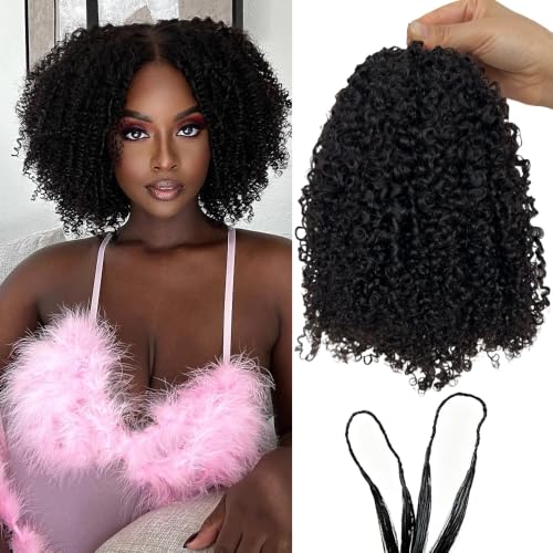 Ssawhair 20 Inch Kinky Curly Crochet Human Hair Extensions 60g 50 Strands