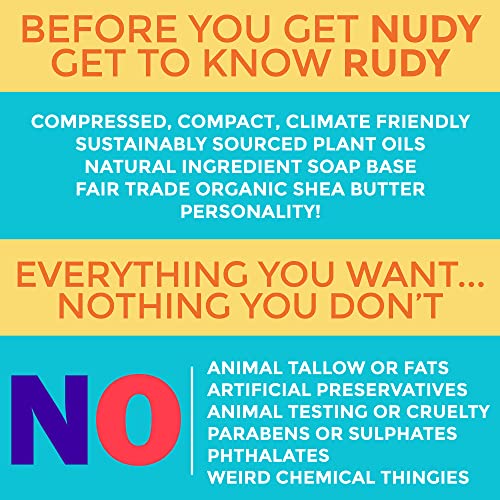 Nudy Rudy Milkshake Bundle Bar Soap Pucks with Organic Shea Butter - Pack of 3, 4.2 oz Each, Includes Honey Bunny, Killa Vanilla & Milk Bar
