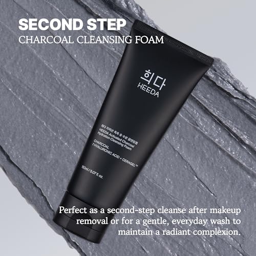 HEEDA Double Cleansing Duo - Charcoal Balm & Hydrating Foam Cleanser - Vegan Korean Skincare Set