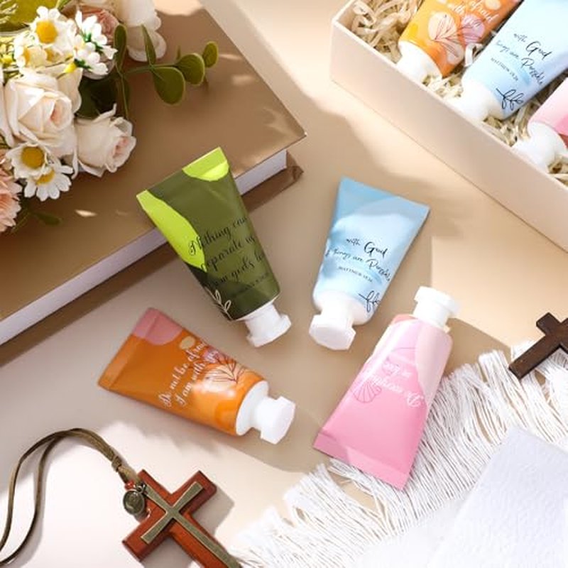 72 Pcs Easter Christian Hand Lotion Bulk Gifts for Women Bible Verse Mini Travel Hand Cream Religious Mother's Day Gift for Church Members Prayers Teachers Coworkers Homeless