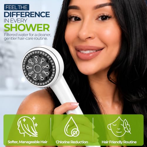 WaterChef SF-7C Shower Filter System with Adjustable Handheld Wand 2.5 GPM White