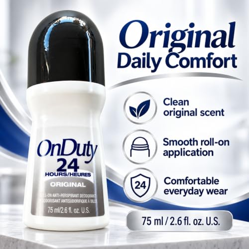 On Duty Original Roll-On Antiperspirant Deodorant Pack of 5 - 2.6 Fl Oz Each