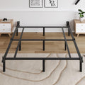 Queen Size Low Profile Metal Platform Bed Frame with Adjustable Length - Heavy Duty Support