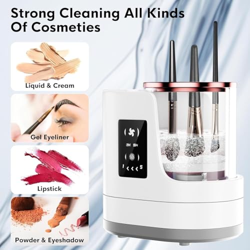 Makeup Brush Cleaner 3-in-1 Electric Makeup Brush Cleaner and Dryer Washing and Quick Drying, Fits All Sizes of Makeup Brushes and Sponges, Portable Beauty Care Tool Gift makeup tool