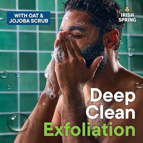 Irish Spring Men’s 3-in-1 Body Wash, Face & Exfoliating Bar, Sea Salt & Cedarwood, 3.7 oz (24 Pack)