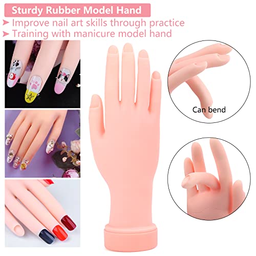 Acrylic Nail Kit for Beginners with Practice Hand & Drill - Gift Set