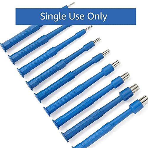 MedBlades 1 mm Disposable Biopsy Punch - Sterile Dermal Piercing Tool with Protective Handle
