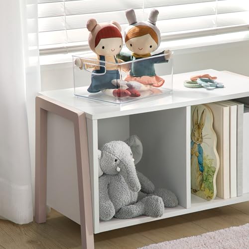 iDesign Stackable Storage Bin with Handles - Clear Set of 4