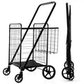 Folding Shopping Cart with Extra Large Double Basket - 450 lb Capacity, Cart + Basket Variation