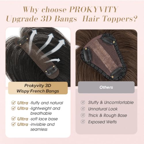 10 Inch Human Hair Toppers with Wisp Side Bangs Clip-in Full Cover Lace Base - Natural Black