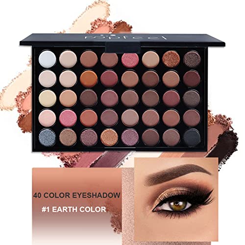 Pure Vie All-in-One Holiday Gift Surprise Makeup Set Essential Starter Bundle Include Eyeshadow Palette Lipstick Concealer Blush Mascara Eyeliner Face Powder Lipgloss Brush - Full Makeup Kit for Women