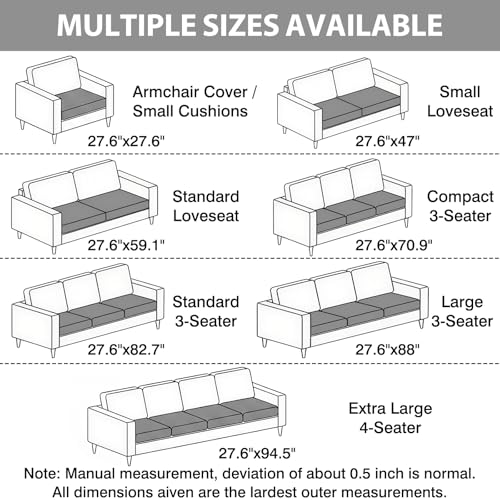Fixwal Waterproof Flannel Dog Couch Cover - Light Gray, 27.6 x 94.5 Inches