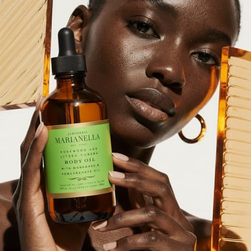 Jaboneria Marianella Rosewood & Litsea Cubeba Body Oil, 4 fl oz ? Lightweight Botanical Moisturizing Elixir with Kalahari & Natural Oils for Soft, Radiant Skin
