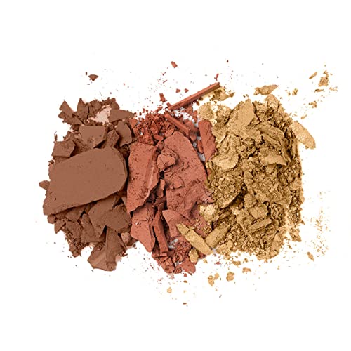 Black Radiance True Complexion Loose Setting Powder Banana 0.64 Ounce and Contour Palette Medium to Dark 0.38 Ounce