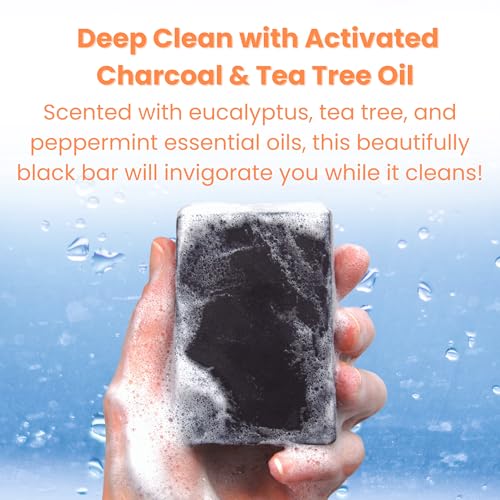 Real American Soap (Variety Bundle, 3 Pack) ? Natural Bar Soap Made with Grass-Fed Tallow, Conditioning Lard, & Pure Coconut Oil ? Unscented, Charcoal & Tea Tree Oil, & Lavender Goat Milk