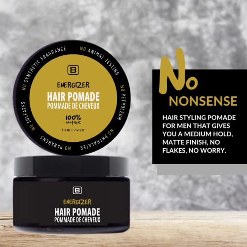 Vegan Hair Pomade - Medium Hold Matte Finish, Cruelty-Free Styling Product