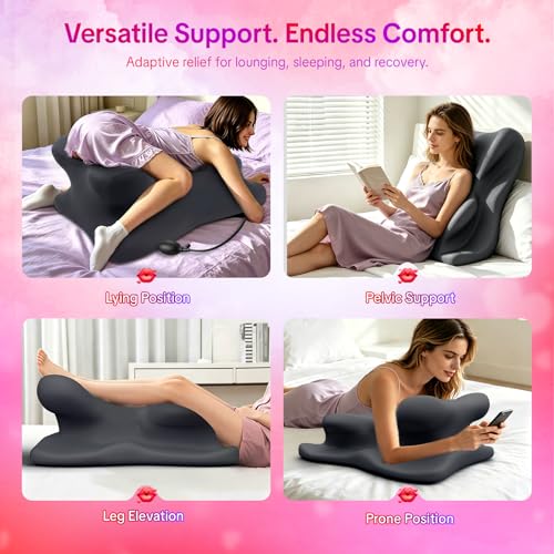 Extra Large Adjustable Airbag Wedge Pillow - Supportive Gray Cushion