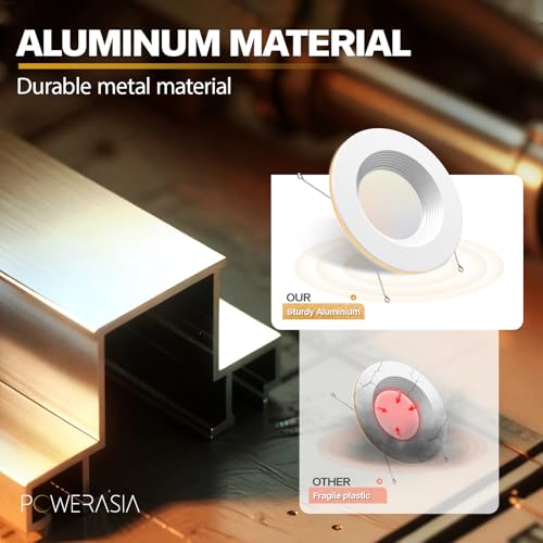 White 12-Pack 5/6 Inch LED Recessed Lighting with Night Light - Dimmable