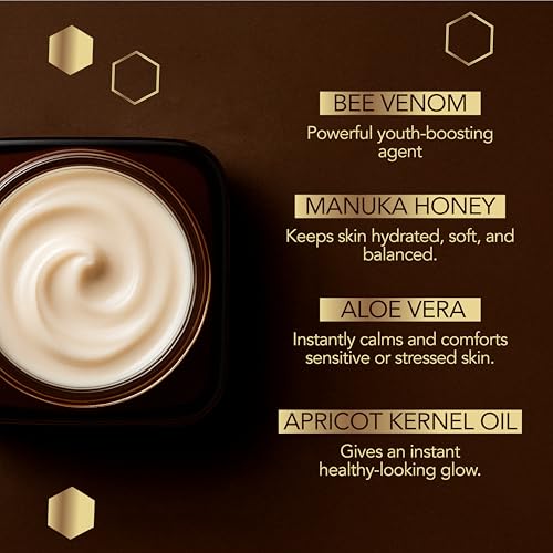 Bee Venom Face & Neck Cream - Anti-Aging Moisturizer with Manuka Honey & Squalane, 1.7 oz