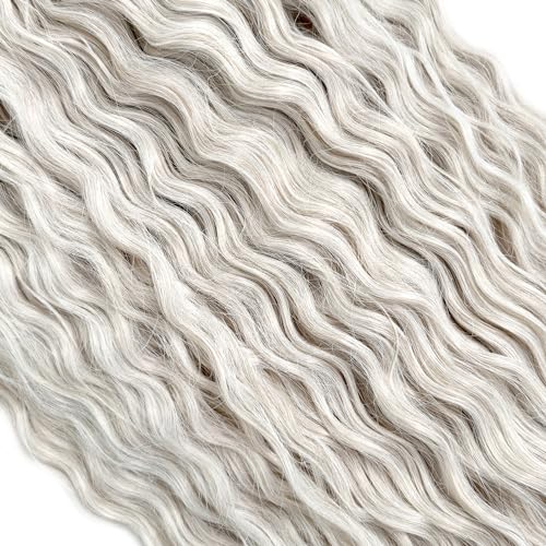 Ocean Wave Crochet Hair Extensions - Loose Wavy Braiding Hair 22 Inch 56C - 3 Pack