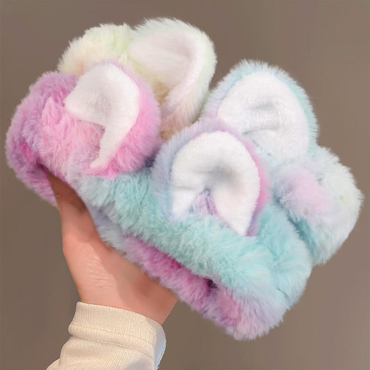 Huachi 2 Packs Tie Dye Cat Spa Headband for Washing Face Makeup Skincare, Cute Animal Headbands for Women Girls Trendy Stuff Gifts Soft Coral Fleece Facial Wash Hair Accessories
