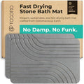 Flow Graphite Diatomaceous Earth Shower Mat - Non-Slip Quick Dry Bath Mat - Pack of 2