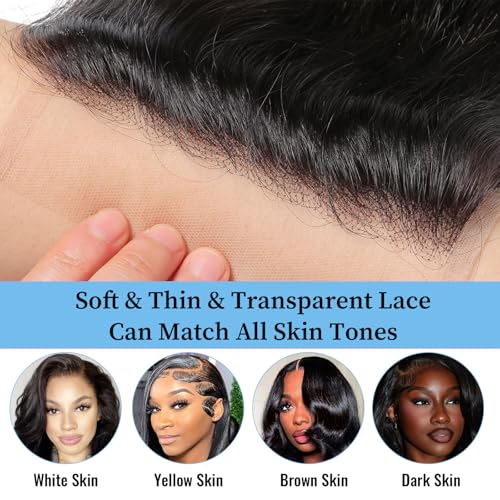 14 Inch Kinky Straight HD Lace Frontal Closure 13x6 Brazilian Virgin Human Hair