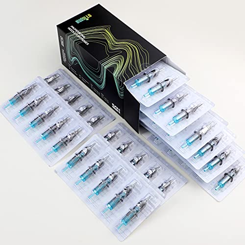 STIGMA Aquamarine Knight Tattoo Cartridge Needles Standard RL+RM 50pcs Assorted Sizes