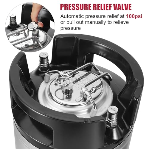 2.5 Gallon Stainless Steel Cornelius Keg for Homebrew and Craft Beverages