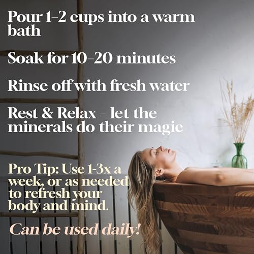 Dead Sea Salts for Bath Soaking - 2 Lb Pack of 2 Mineral Bath Salts for Relaxation & Skin Relief