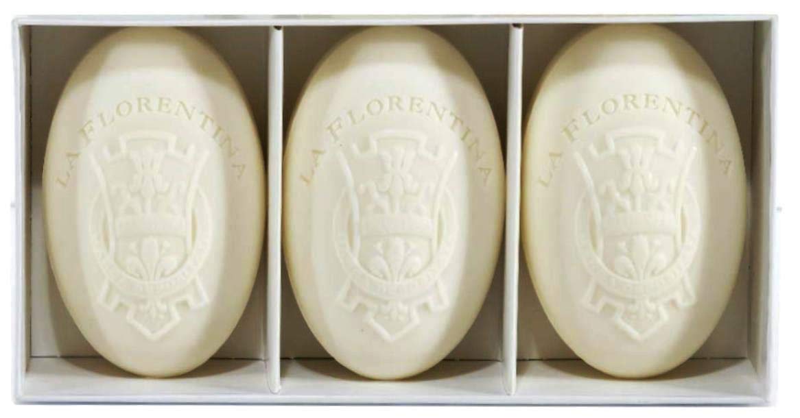 La Florentina: "Agrumi di Boboli" Bar Soaps, Citrus Scent, "Bellosguardo" Collection - Pack of 3 Soaps, 5.3 Ounces (150g) Each, Gift Box [ Italian Import ]