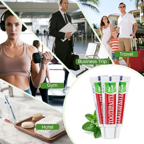 240-Pack Travel Size Toothpaste Tubes - Mini Mint Flavored Oral Care