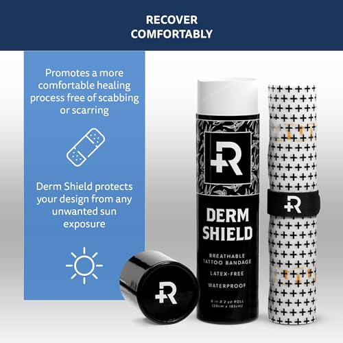 Recovery Aftercare Tattoo Cover Up Patch Roll - 8" x 2 Yards, Waterproof & Breathable