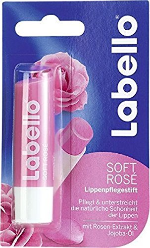 Labello Lip Balm Bundle - Pearly Shine, Watermelon & Soft Rose, SPF 10, Hydrating & Nourishing