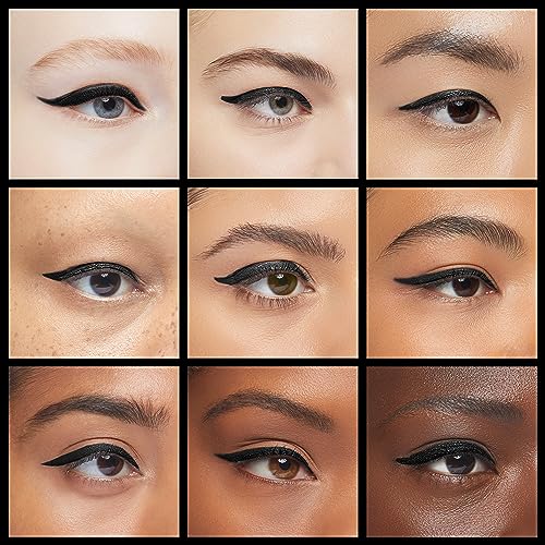 Erinde Black Gel Eyeliner, Waterproof Cream Eyeliner Gel Pot, High-Intensity Pigments Long Lasting Smudge Proof Eye Liner Eyebrow Makeup, Waterline Matte Eye Liner with 2PCS Brushes, 02 Balck
